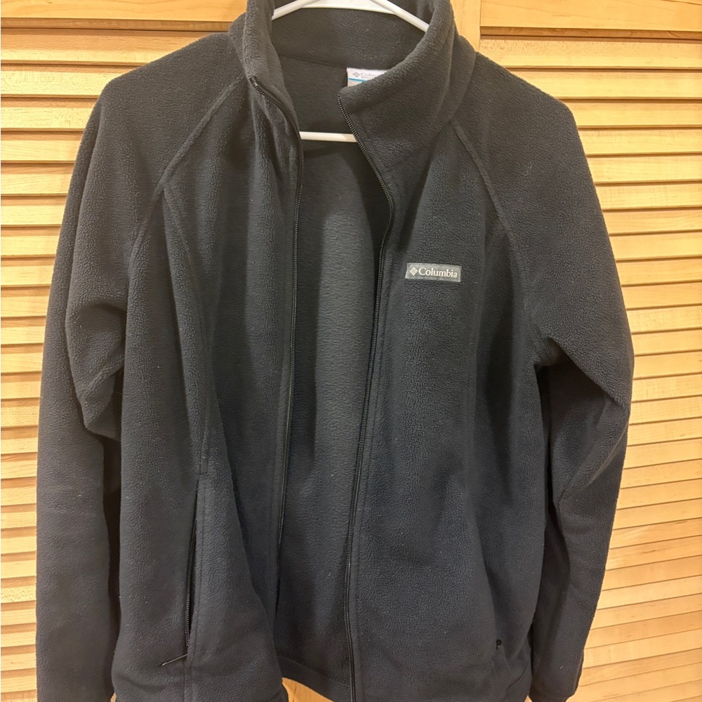 Columbia Black Sherpa Fleece Jacket with Logo
